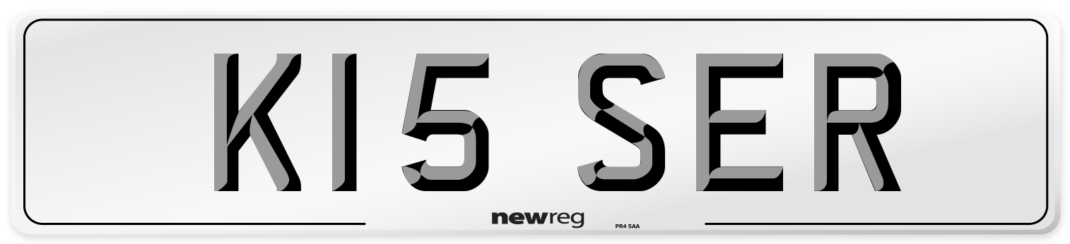 K15 SER Number Plate from New Reg